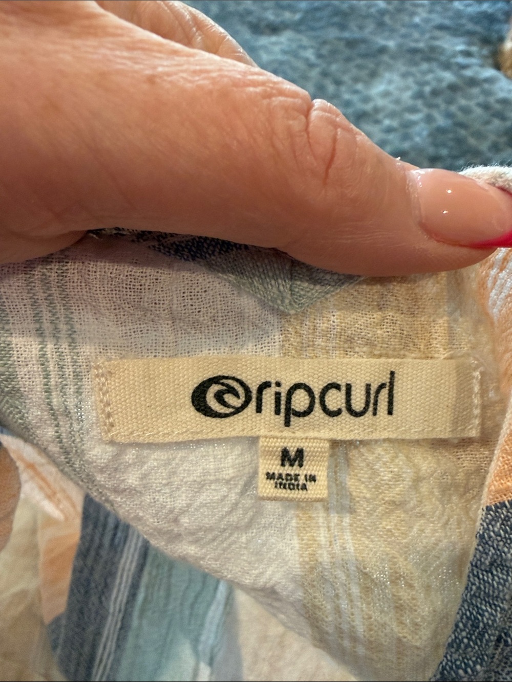 Striped Pastel Button-Front Cami Top - Ripcurl - Picture 6 of 6